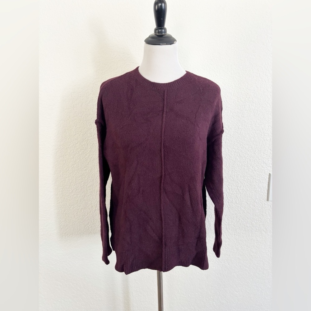 STYLUS Women's‎ Deep Purple Crew Neck Sweater